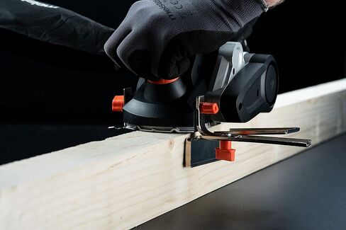 Meister MEH 900-2 electric planer, 900 W - planer width 82 mm - cutting depth 3 mm - folding depth 15.5 mm - with side & fold depth stop - dust bag/planer/5460150, black in Kuwait