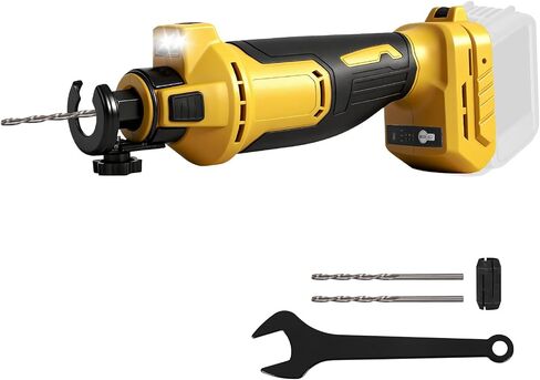 Cordless Drywall Cut-Out Tool for Dewalt 20V Max Battery (No Battery), Brushless Rotary Saw, 0-32000 RPM, 3 Speed Adjustable, Toolless Depth Adjustable, LED Work Light, for Sheetrock, Wood, Plywood in Kuwait