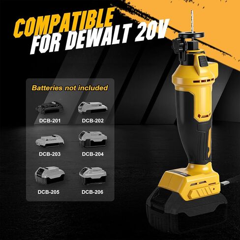 Cordless Drywall Cut-Out Tool for Dewalt 20V Max Battery (No Battery), Brushless Rotary Saw, 0-32000 RPM, 3 Speed Adjustable, Toolless Depth Adjustable, LED Work Light, for Sheetrock, Wood, Plywood in Kuwait