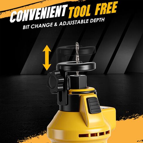 Cordless Drywall Cut-Out Tool for Dewalt 20V Max Battery (No Battery), Brushless Rotary Saw, 0-32000 RPM, 3 Speed Adjustable, Toolless Depth Adjustable, LED Work Light, for Sheetrock, Wood, Plywood in Kuwait