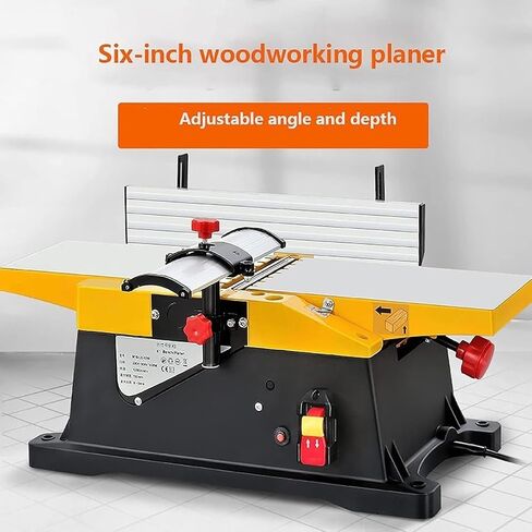 220V Bench Planer Electric Planer 1800W, 6-inch Bench Woodworking Planer, Multi-Function Electric Planer Drilling and milling Machine in Kuwait