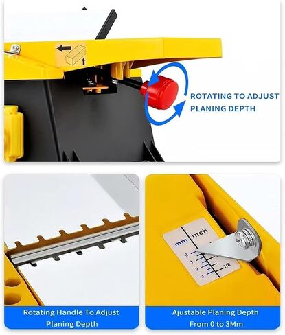 220V Bench Planer Electric Planer 1800W, 6-inch Bench Woodworking Planer, Multi-Function Electric Planer Drilling and milling Machine in Kuwait