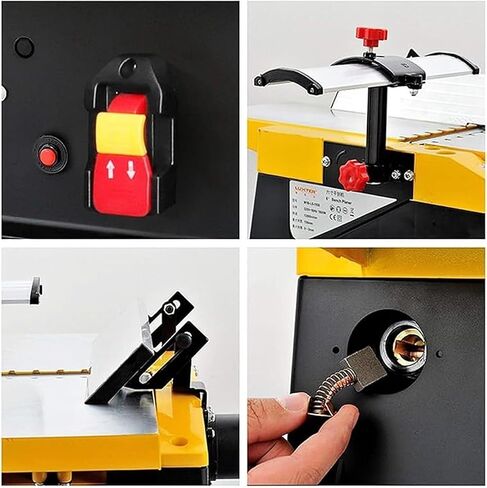 220V Bench Planer Electric Planer 1800W, 6-inch Bench Woodworking Planer, Multi-Function Electric Planer Drilling and milling Machine in Kuwait