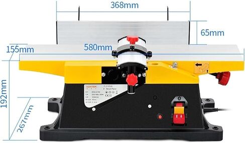 220V Bench Planer Electric Planer 1800W, 6-inch Bench Woodworking Planer, Multi-Function Electric Planer Drilling and milling Machine in Kuwait
