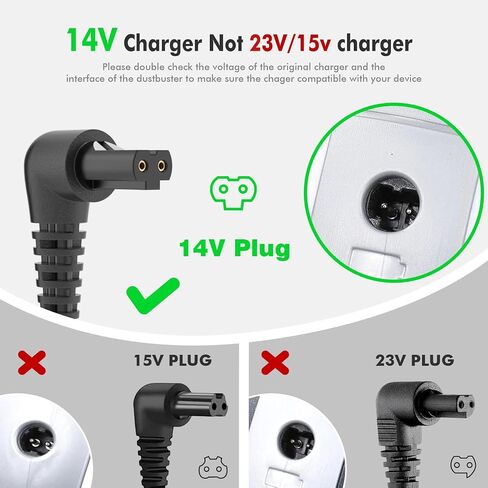 14V Charger for Black and Decker Cordless Handheld Vacuum HHVK320J10 HHVK320J61 HHVK320JZ01 HHVJ315JD10 HHVJ315JMF71 Power Adapter, Replacement 90602522-01 Charging Cord in Kuwait