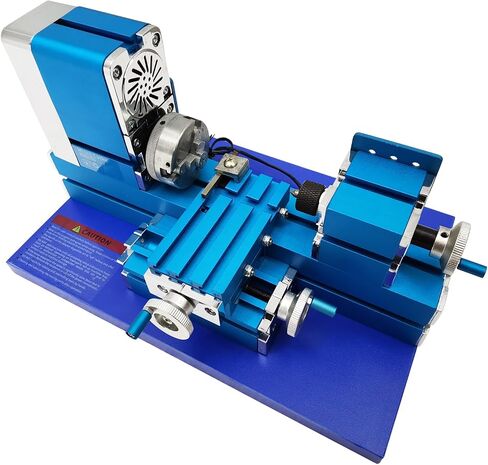 INTBUYING All-metal Miniature Lathe 100-240V Didactical Mini Metal Lathe Machine 20000rpm for Teaching Demonstration Woodworking DIY in Kuwait