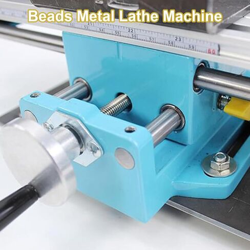 Beads Metal Lathe Machine, 400W Micro Metal Lathe, Seven Speed ​​Regulation, Speed 7000 RPM, Silent High-Speed Motor, for Small Precision Parts Processing, Double Bearing in Kuwait