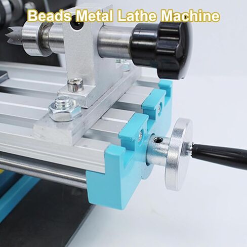 Beads Metal Lathe Machine, 400W Micro Metal Lathe, Seven Speed ​​Regulation, Speed 7000 RPM, Silent High-Speed Motor, for Small Precision Parts Processing, Double Bearing in Kuwait