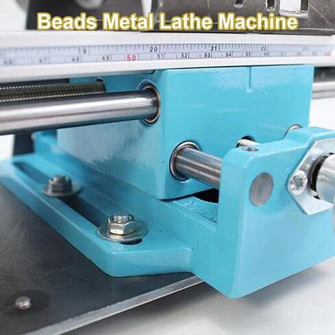 Beads Metal Lathe Machine, 400W Micro Metal Lathe, Seven Speed ​​Regulation, Speed 7000 RPM, Silent High-Speed Motor, for Small Precision Parts Processing, Double Bearing in Kuwait