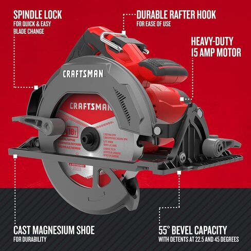 Craftsman CMES510R 15 Amp 7-1/4 in. Corded Circular Saw (Renewed) in Kuwait