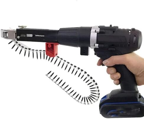 Automatic Screw Driver Chain Nail Gun Adapter Electric Drill Nozzle Woodwork Screw Drive Auto Feed Power Tool Part Attachment in Kuwait