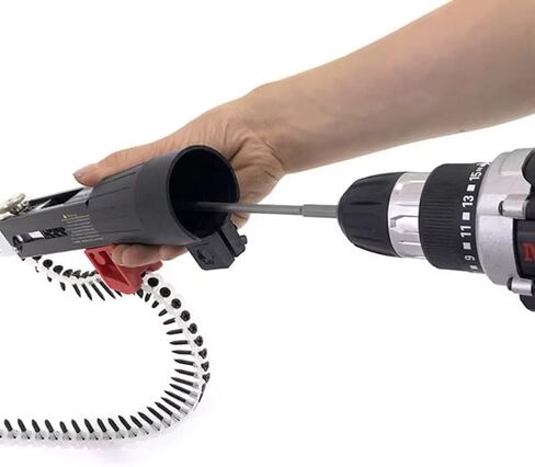 Automatic Screw Driver Chain Nail Gun Adapter Electric Drill Nozzle Woodwork Screw Drive Auto Feed Power Tool Part Attachment in Kuwait