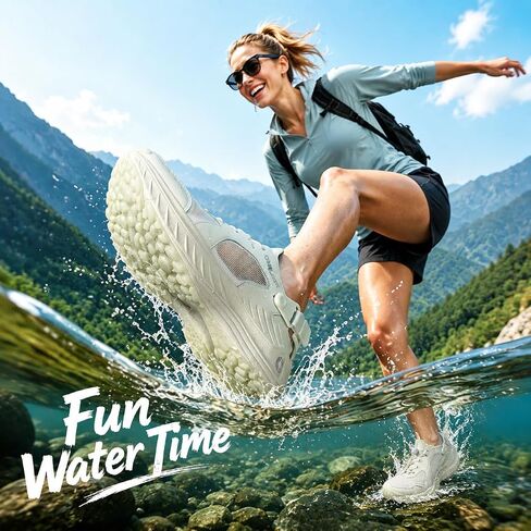 ONEMIX Women Water Shoes Wide Amphibious Outdoor Quick Drying Sneakers | Women's Closed Toe Hiking Sandals Summer Non-Slip River Aqua Shoes in Saudi Arabia