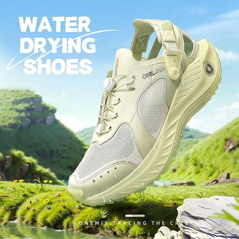 ONEMIX Women Water Shoes Wide Amphibious Outdoor Quick Drying Sneakers | Women's Closed Toe Hiking Sandals Summer Non-Slip River Aqua Shoes in Saudi Arabia