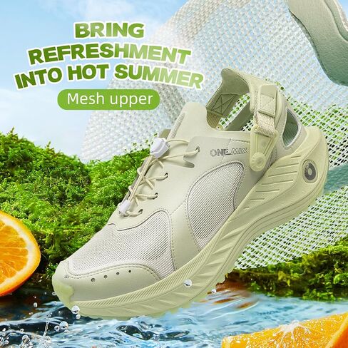 ONEMIX Women Water Shoes Wide Amphibious Outdoor Quick Drying Sneakers | Women's Closed Toe Hiking Sandals Summer Non-Slip River Aqua Shoes in Saudi Arabia