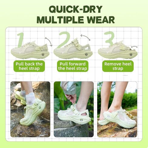 ONEMIX Women Water Shoes Wide Amphibious Outdoor Quick Drying Sneakers | Women's Closed Toe Hiking Sandals Summer Non-Slip River Aqua Shoes in Saudi Arabia