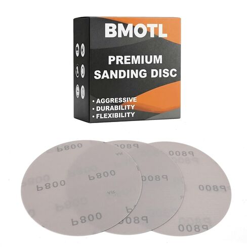 6 Inch Film Sanding Discs: 320 400 600 800 1000 1500 2000 Grit Assortment | 100Pcs, No-Hole Hook and Loop Sandpaper Disc, Premium Zirconia, Wet Dry Sand Paper for DA & Random Sander Automotive/Mteal in Kuwait