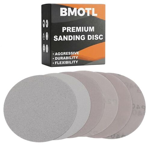 6 Inch Film Sanding Discs: 320 400 600 800 1000 1500 2000 Grit Assortment | 100Pcs, No-Hole Hook and Loop Sandpaper Disc, Premium Zirconia, Wet Dry Sand Paper for DA & Random Sander Automotive/Mteal in Kuwait