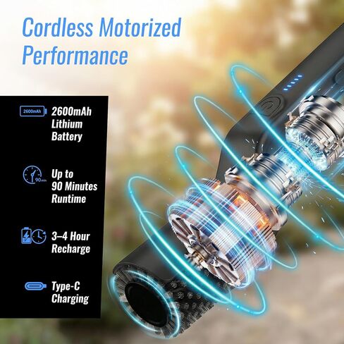 Electric Grill Brush Cleaner for BBQ Outdoor Grill - Motorized Rotary Automatic Spin Scrubber with Stainless Steel Head - Cordless Rechargeable Power Tool 3 Speed Cleaning Barbecue Grills in Kuwait