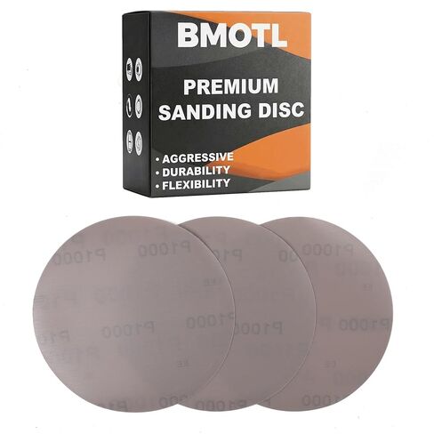 6 Inch Film Sanding Discs: 320 400 600 800 1000 1500 2000 Grit Assortment | 100Pcs, No-Hole Hook and Loop Sandpaper Disc, Premium Zirconia, Wet Dry Sand Paper for DA & Random Sander Automotive/Mteal in Kuwait