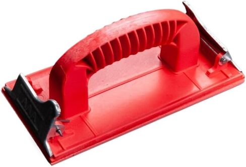 Hand Sander Sandpaper Holder with Comfortable Grip and Metal Clips for Woodworking Polishing and Drywall Sanding Plastic Foam and Metal Construction(Blue handle) in Kuwait