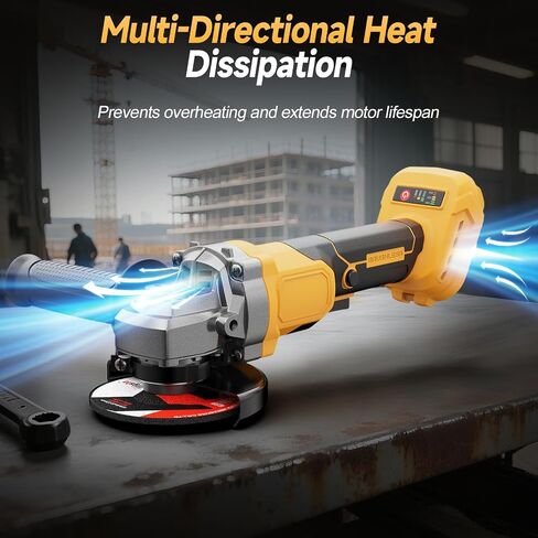 Cordless Angle Grinder, Brushless 4-1/2" Power Grinder Compatible with DeWalt 20V MAX Battery, 3-Speed, 7000 RPM, for Cutting, Grinding, Polishing – Tool Only (Battery Not Included) in Kuwait