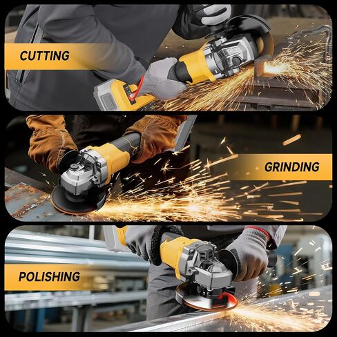Cordless Angle Grinder, Brushless 4-1/2" Power Grinder Compatible with DeWalt 20V MAX Battery, 3-Speed, 7000 RPM, for Cutting, Grinding, Polishing – Tool Only (Battery Not Included) in Kuwait