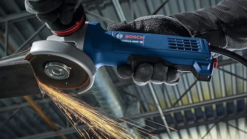 Bosch GWS10 450p 4 1 Thirds in, 10 Amp Angle Grinder with Paddle Switch | 10 Amp Motor Up to 11, 000 Rpm, 4-1/2 Wheel, Anti-Vibration Side Handle, Lock-on Paddle Switch, 5/8-11 Spindle, 120V in Kuwait
