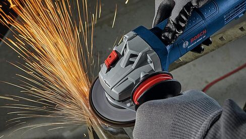 Bosch GWS10 450p 4 1 Thirds in, 10 Amp Angle Grinder with Paddle Switch | 10 Amp Motor Up to 11, 000 Rpm, 4-1/2 Wheel, Anti-Vibration Side Handle, Lock-on Paddle Switch, 5/8-11 Spindle, 120V in Kuwait