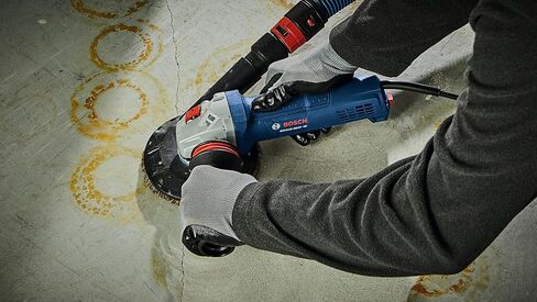 Bosch GWS10 450p 4 1 Thirds in, 10 Amp Angle Grinder with Paddle Switch | 10 Amp Motor Up to 11, 000 Rpm, 4-1/2 Wheel, Anti-Vibration Side Handle, Lock-on Paddle Switch, 5/8-11 Spindle, 120V in Kuwait
