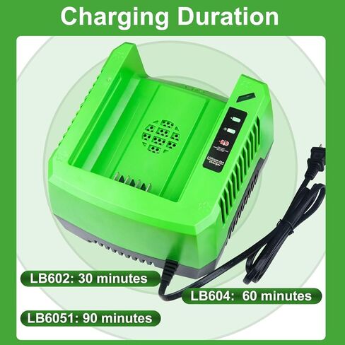 DTK Fast Charging Replacement for Greenworks 60V Chargers CH60R00 CH60DP01 2936902 60DPC10A Rapid Ultra Turbo Battery Charger in Kuwait
