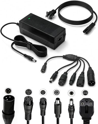 54.6V 2A Fast Electric Bicycle Charger for 48V Ebike Battery, 5 Adapter Plugs, Overcharge Protection, Replacement Charger Compatible with Ecotric City/Beach, Lectric XP 2.0/3.0, Evercross H5/H7 in Kuwait