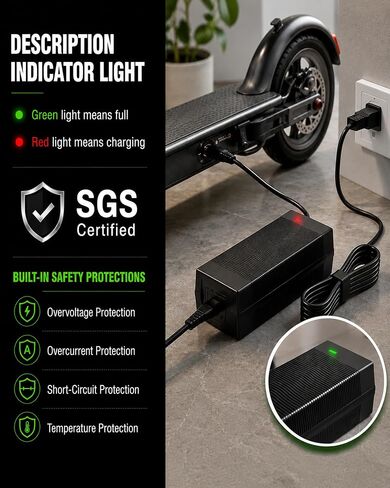 54.6V 2A Fast Electric Bicycle Charger for 48V Ebike Battery, 5 Adapter Plugs, Overcharge Protection, Replacement Charger Compatible with Ecotric City/Beach, Lectric XP 2.0/3.0, Evercross H5/H7 in Kuwait