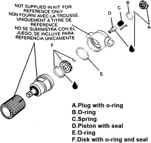 N008792 Air Compressor Regulator Repair Kit For Porter Cable/Craftsman/Dewalt/Ridgid, Compatible with D55155 D55167 D55168 D55684 1WC94 1WC95 C002 C006 23400S Compressor Regulator Replacement Parts in Kuwait