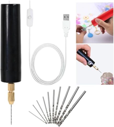 for MINI Electric Drill Set with 13 Bits for Resin, Wood, Jewelry, Paper, Metal Sheets, for acrylic and Aluminum Projects with Quick Change Chuck and Extended Cord (red) in Kuwait