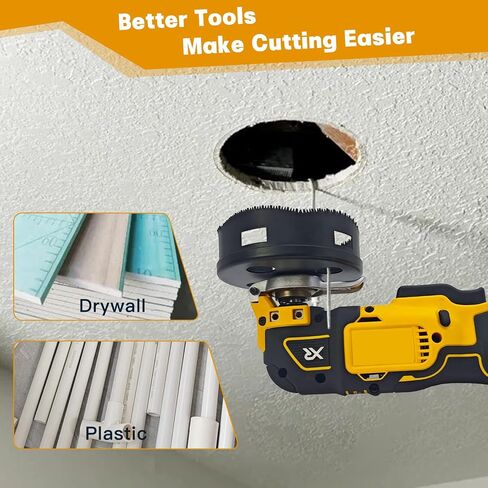 Upgrade Round Multi-Tool Hole Saw, Electrical Box Cutter Compatible with Dewalt 20V & Milwaukee M18 Oscillating Multi-Tool Blade, Ceiling Drywall Hole Cutter for Sheetrock(Hardened Steel, 4 1/4,1 pcs) in Kuwait