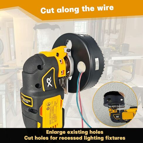Upgrade Round Multi-Tool Hole Saw, Electrical Box Cutter Compatible with Dewalt 20V & Milwaukee M18 Oscillating Multi-Tool Blade, Ceiling Drywall Hole Cutter for Sheetrock(Hardened Steel, 4 1/4,1 pcs) in Kuwait