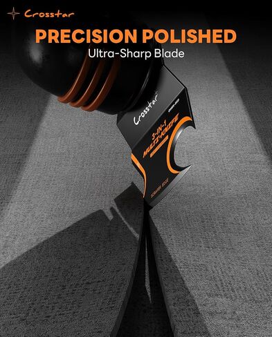 Crosstar 4PCS Oscillating Multi-Tool Hook Knife Blade, Push, Pull, and Scrape—3-in-1 Rigid Scraper & Knives, Suitable for Cutting Carpet, Adhesive Residue, Tiles, Cardboard, Asphalt Shingles in Kuwait