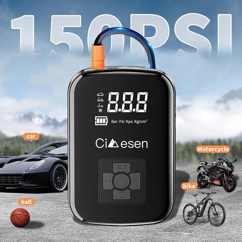 Tire Inflator Portable Air Compressor 2X Fast (Black) in Kuwait