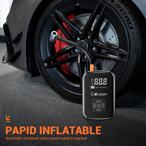 Tire Inflator Portable Air Compressor 2X Fast (Black) in Kuwait