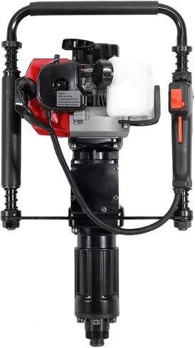 Gas Post Driver 32.7cc Pile Pounder 2 Stroke Gasoline T Post Driver Portable Petrol Post Punder Light Weight in Kuwait