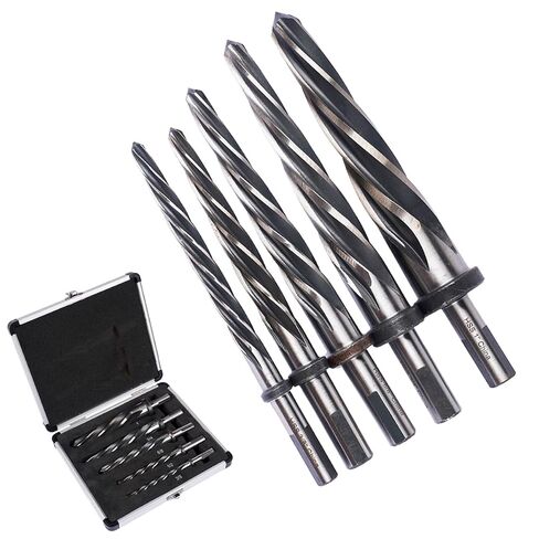 M2 HSS Taper Chucking Reamer 5pcs Set 1/2" Shank 5-Spiral Flute | Covers 3/8", 1/2", 5/8", 3/4", 1"; For steel, metal, wood, alloy, plastic, Bridge construction & general reaming in Kuwait