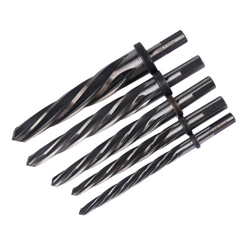 M2 HSS Taper Chucking Reamer 5pcs Set 1/2" Shank 5-Spiral Flute | Covers 3/8", 1/2", 5/8", 3/4", 1"; For steel, metal, wood, alloy, plastic, Bridge construction & general reaming in Kuwait