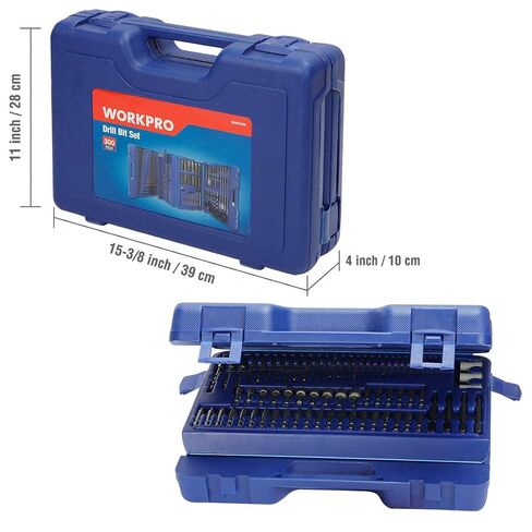 WORKPRO Drill Bit Set, 300-Piece Drill and Driver Accessory Set for Metal, Wood, Cement Concrete and Plastic with Storage Case, W004549A in Kuwait