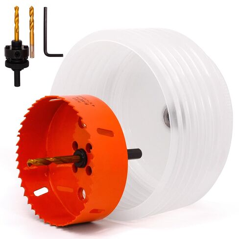 Koopi 3 5/8 inch Hole Saw for Easily Drilling Wood Plastic and Thin Metal, BI-Metal Hole Cutter with Arbor and Replacement Pilot Drill Bit in Kuwait