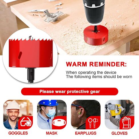 Hole Saw 5 1/2" (140mm) for Wood, HSS Bi-Metal Hole Cutter with Pilot Drill Bit for Plywood, Cornhole, Ceiling and Drywall in Kuwait