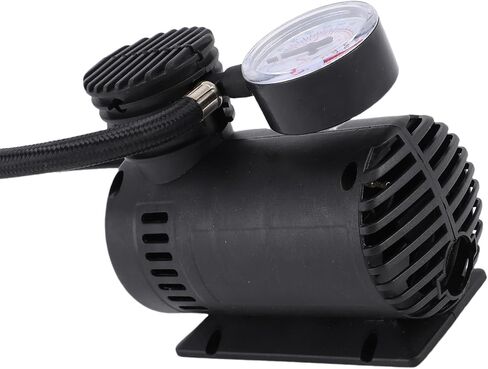 Generic Mini Air Compressor, Portable 12V Tire Inflator Pump with Pressure Detector, for Tires Soccer Basketball Balloons in Kuwait