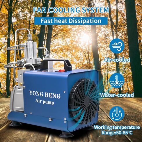 YONG HENG 4500Psi/30Mpa/ High Pressure Air Compressor Pump, LCD Display Pcp Air Compressor Pump, Auto-Stop Version with Built-in Water-Oil Separator Filter, for Filling PCP Air Rifle in Kuwait