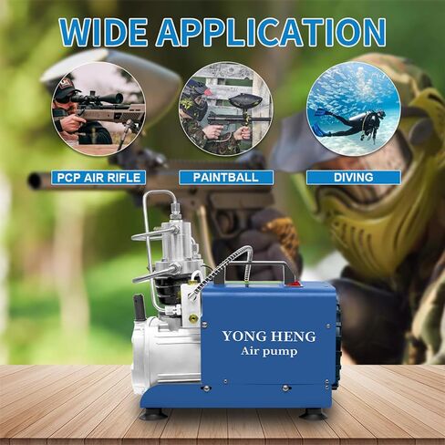 YONG HENG 4500Psi/30Mpa/ High Pressure Air Compressor Pump, LCD Display Pcp Air Compressor Pump, Auto-Stop Version with Built-in Water-Oil Separator Filter, for Filling PCP Air Rifle in Kuwait