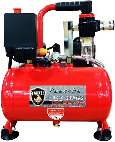 Paasche Airbrush Compressor with Tank and Regulator | With Tank, With Regulator in Kuwait